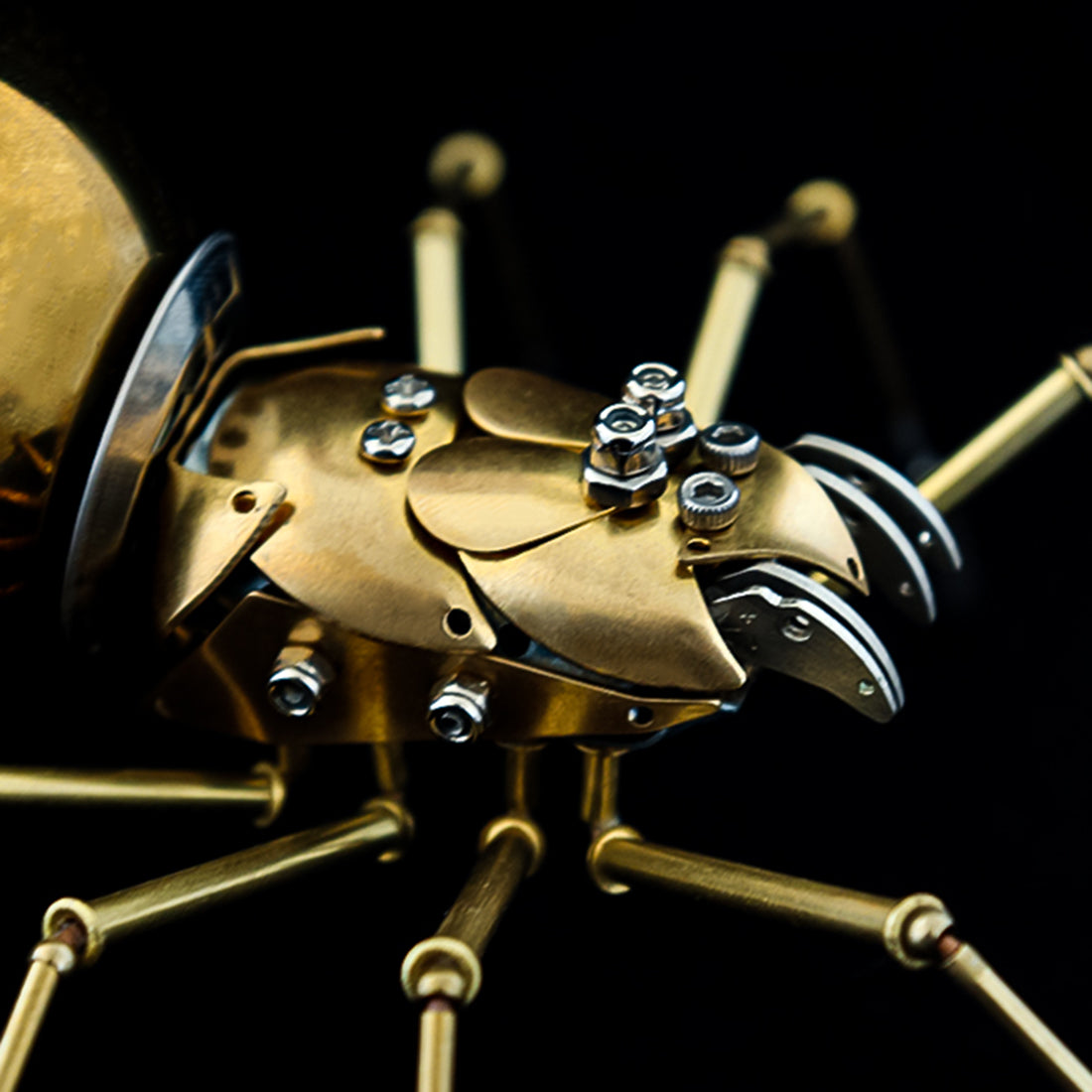 Brass Metal Spider Insect Model Assembled Crafts for Home Collection