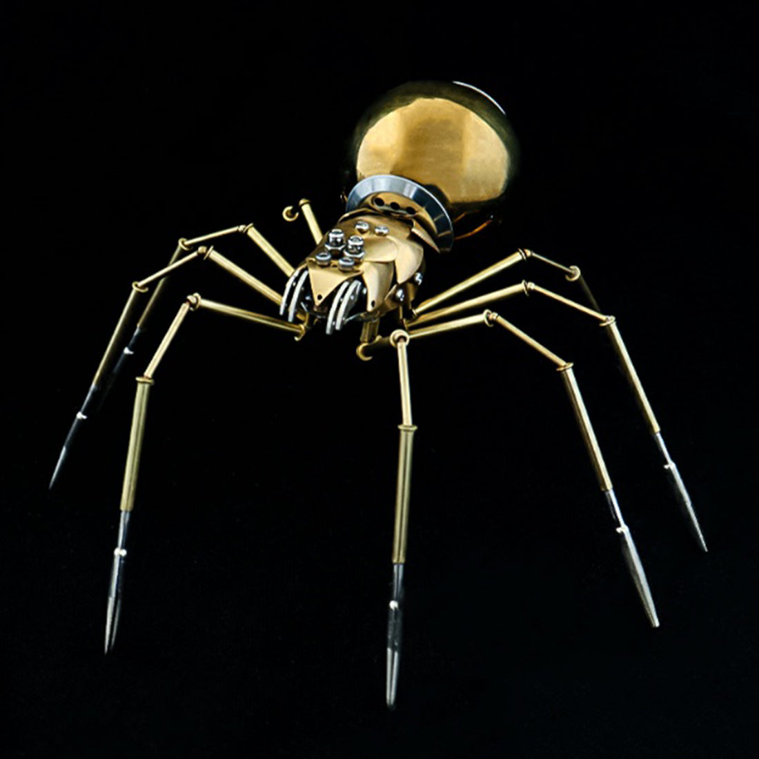 Brass Metal Spider Insect Model Assembled Crafts for Home Collection
