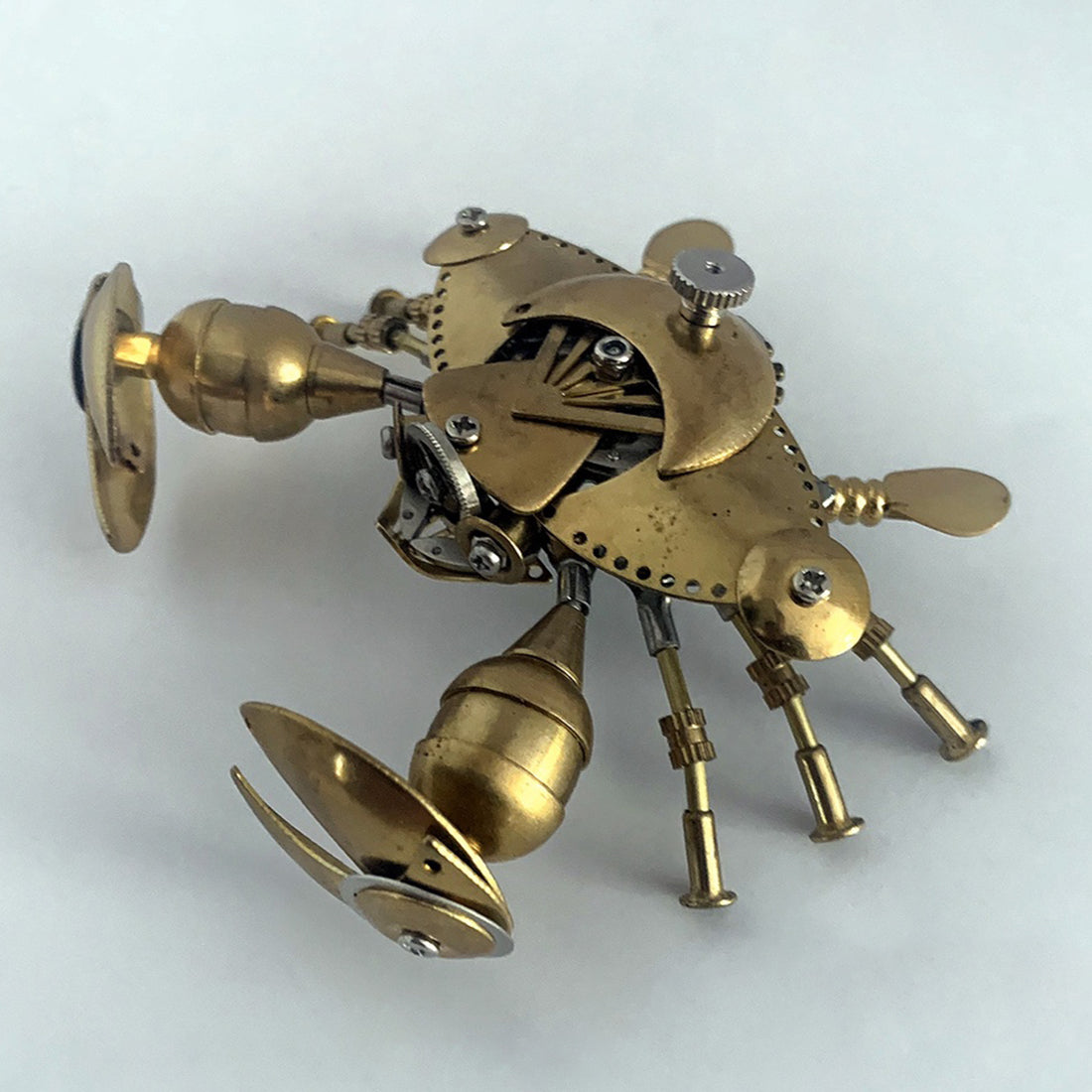 Crab Metal Steampunk Sculpture Model Handmade Assembled Crafts