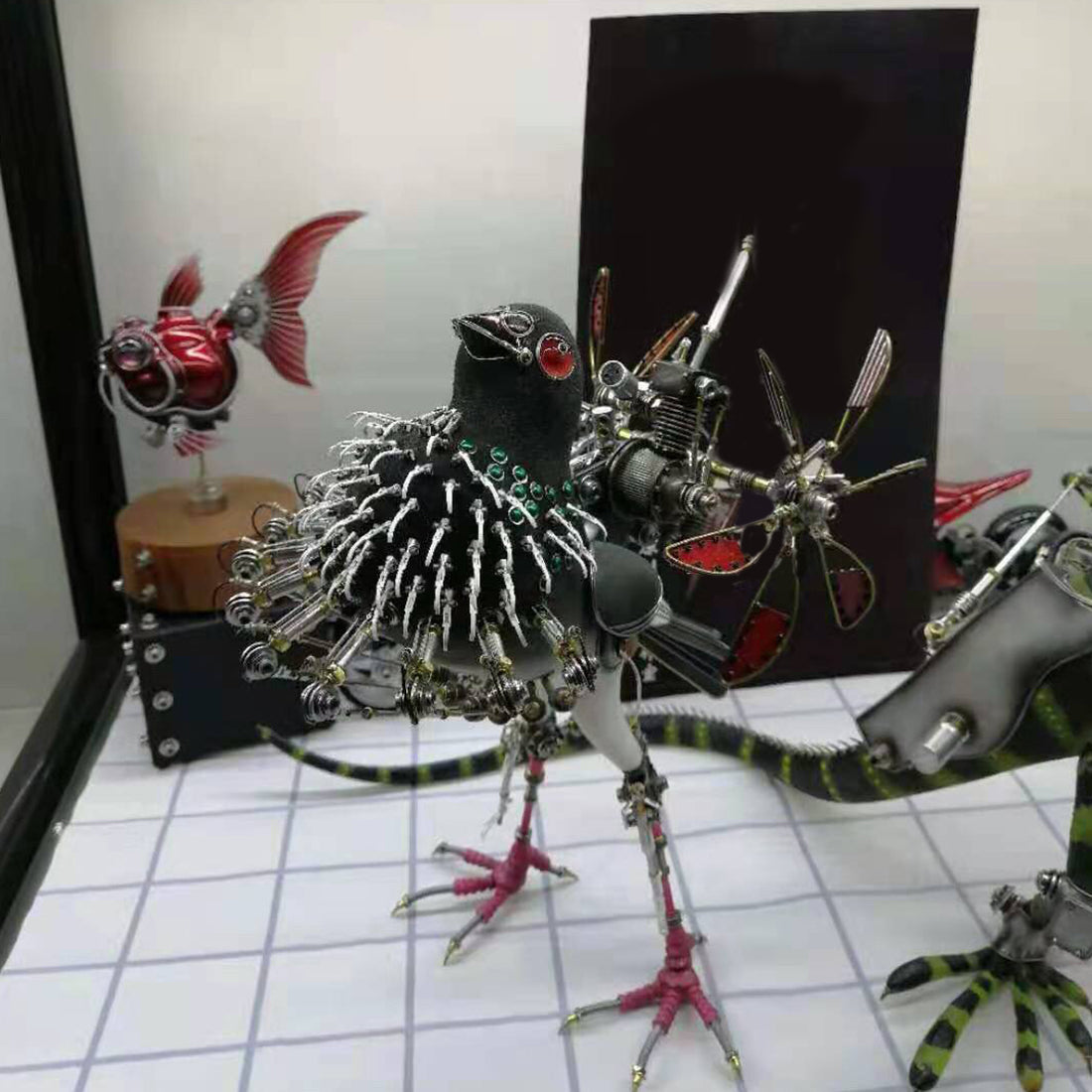 Customized 3D Metal lobster Sculpture  Assembly Model Kits Crafts for Home Decor Collection Display