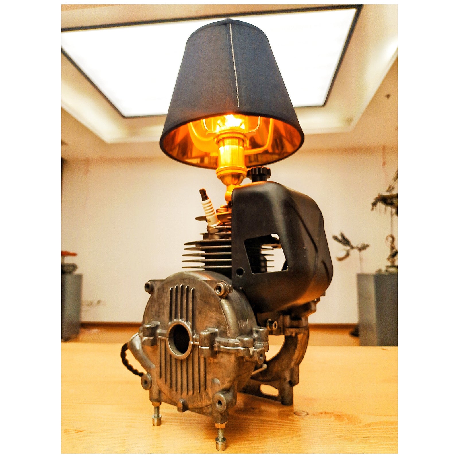 Punk Lamp Interal Combustion Engine Powered Model