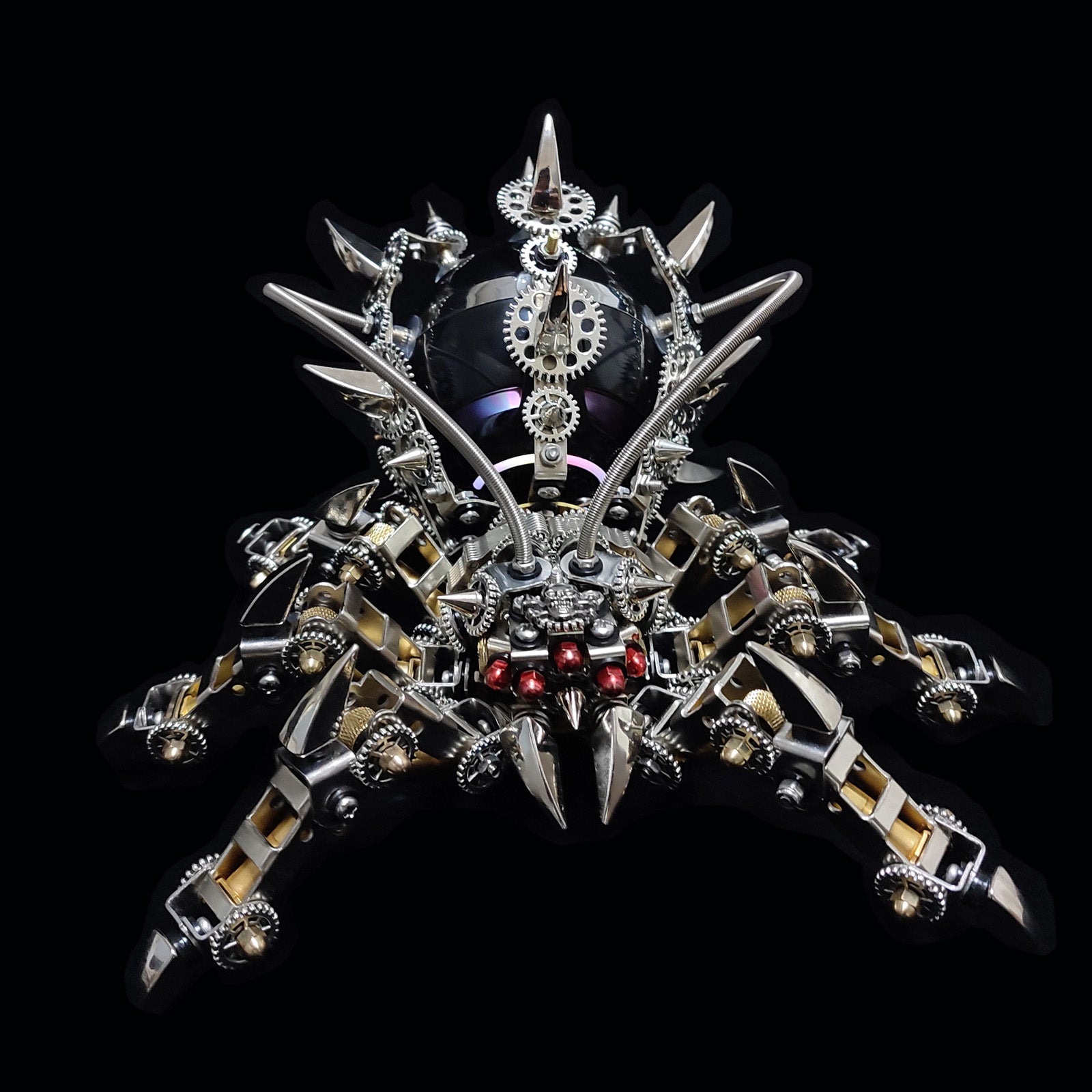 800pcs+ DIY 3D Metal Spider King Model Kit Bluetooth Speaker Assembly Difficult Puzzle