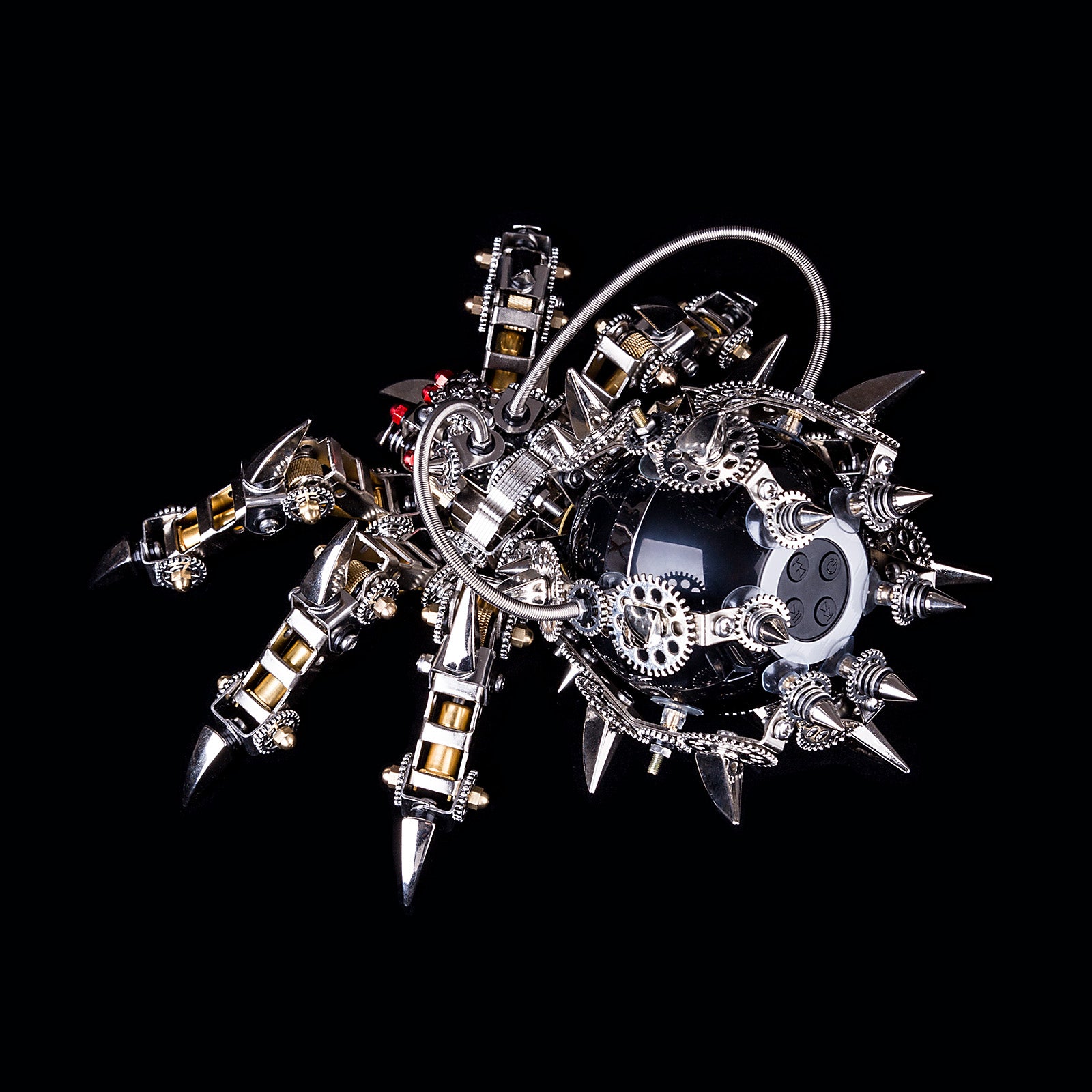 800pcs+ DIY 3D Metal Spider King Model Kit Bluetooth Speaker Assembly Difficult Puzzle