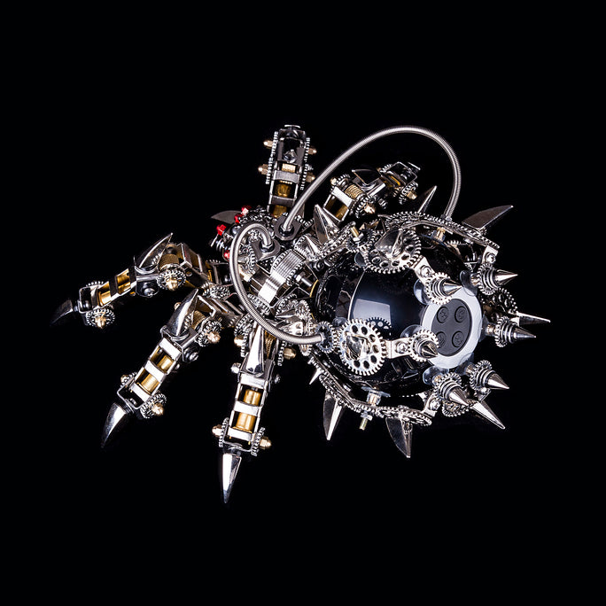 800pcs+ DIY 3D Metal Spider King Model Kit Bluetooth Speaker Assembly Difficult Puzzle