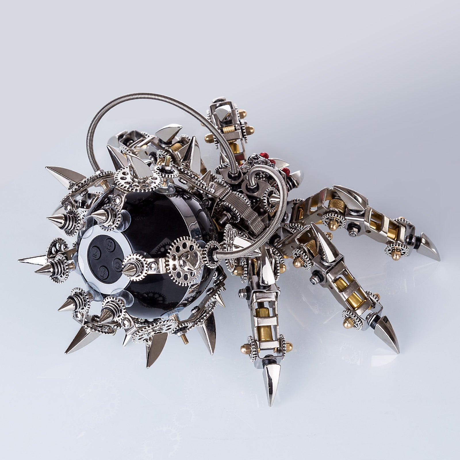 800pcs+ DIY 3D Metal Spider King Model Kit Bluetooth Speaker Assembly Difficult Puzzle