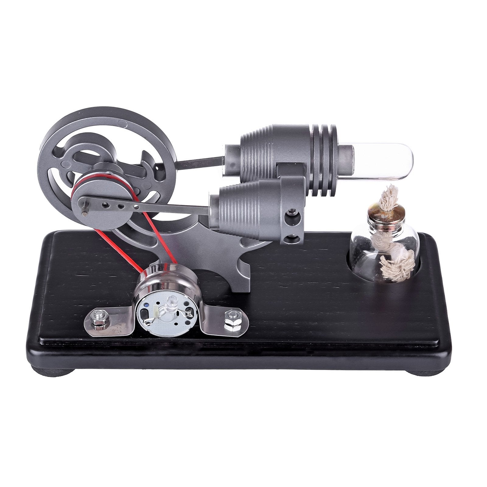 DIY γ-shape Assembly Led Stirling Engine Kit Generator Sterling Model Retro Science Educational Toy