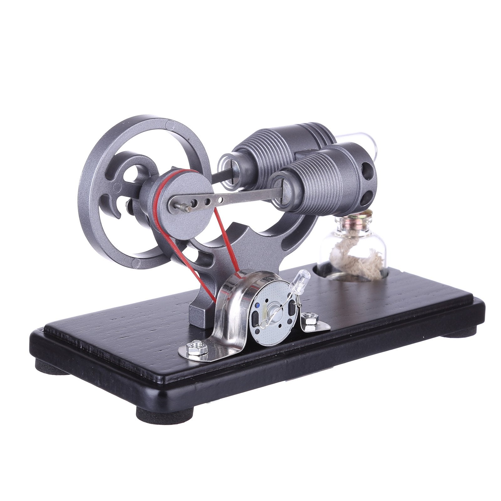 DIY γ-shape Assembly Led Stirling Engine Kit Generator Sterling Model Retro Science Educational Toy