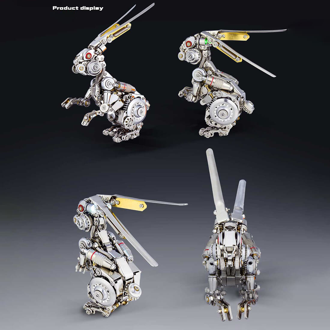 DIY Assembly Mechanical Metal 3D Rabbit Bunny Animal Model Jigsaw Puzz