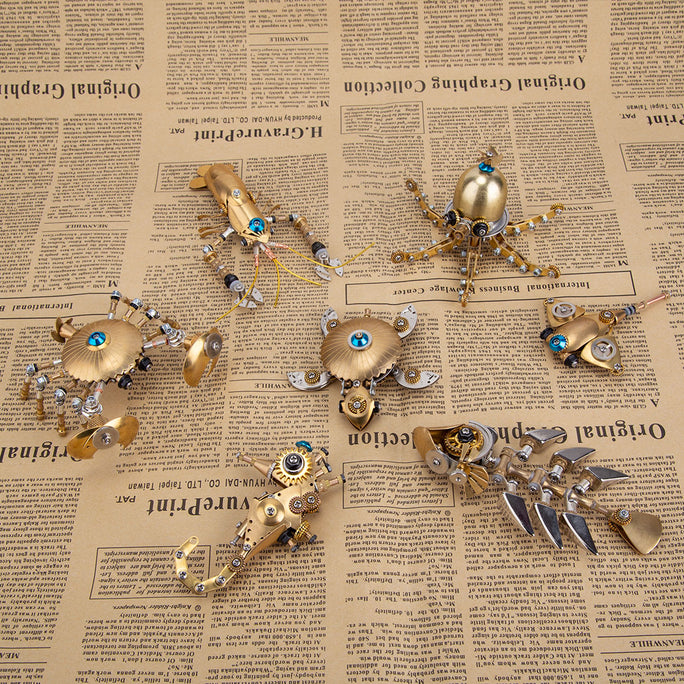 DIY Assembly Steampunk Devil Ray Fish 3D Metal Puzzle for Kids 100+PCS