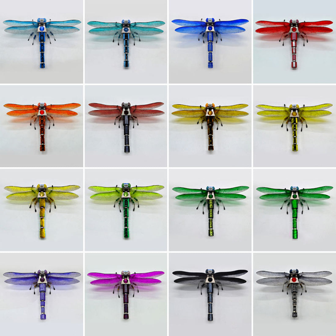 DIY Gift Insect Dragonfly Assembly Model Handmade Puzzle Toys with Voice-activated Photo Frame
