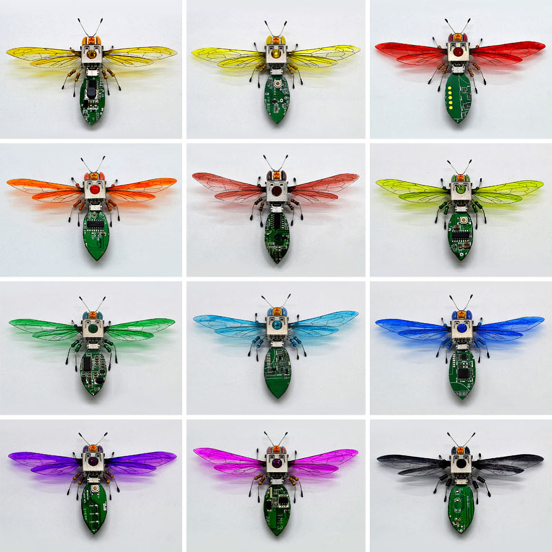 DIY Insect Kit Electronic Dragonfly Butterfly Cicada Vespa Handmade Model