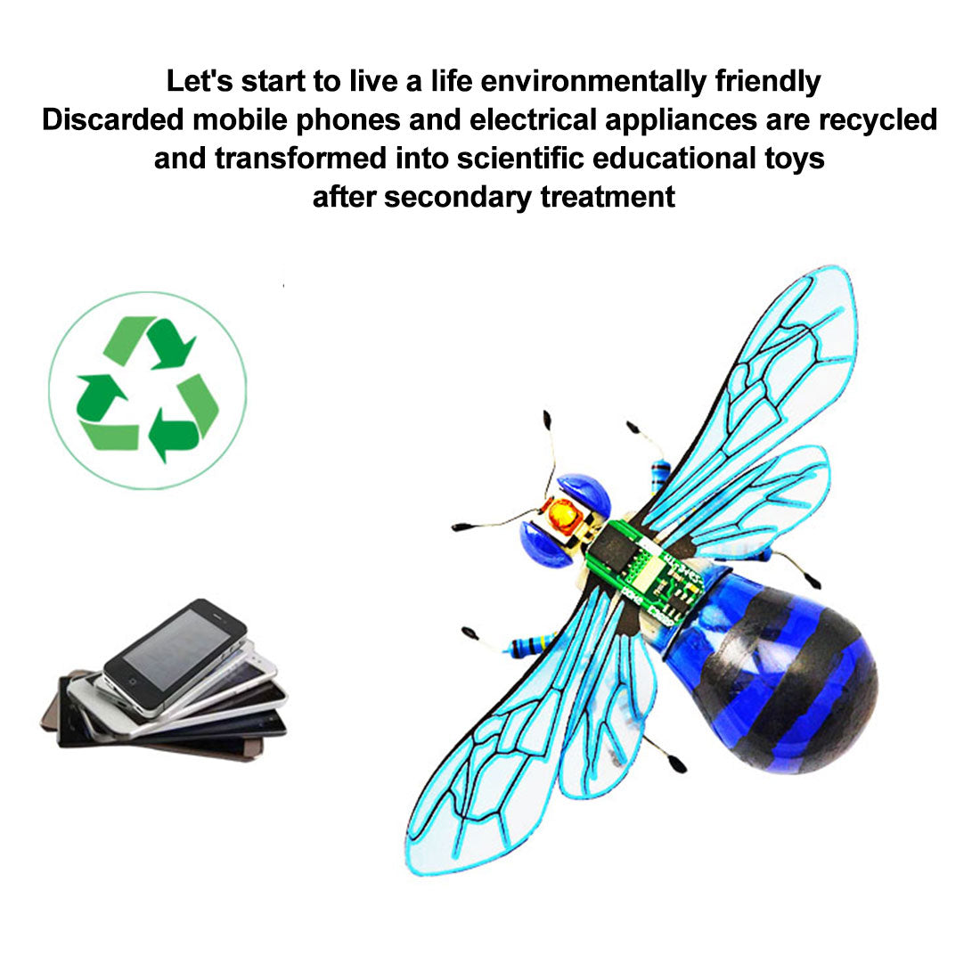 DIY Insect Toys Set Bee Spider Mosquito Electronic Handmade Model Kits