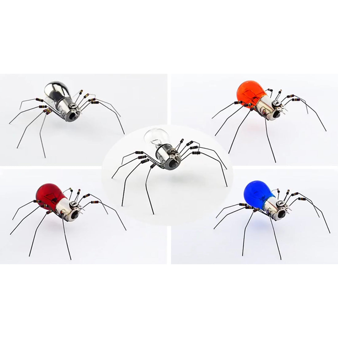 DIY Insect Toys Set Bee Spider Mosquito Electronic Handmade Model Kits with Light