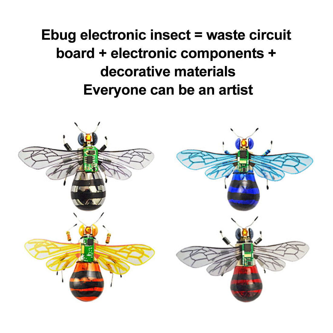 Insect Hobbies DIY Insect Toys Set Bee Spider Mosquito Electronic Handmade Model Kits
