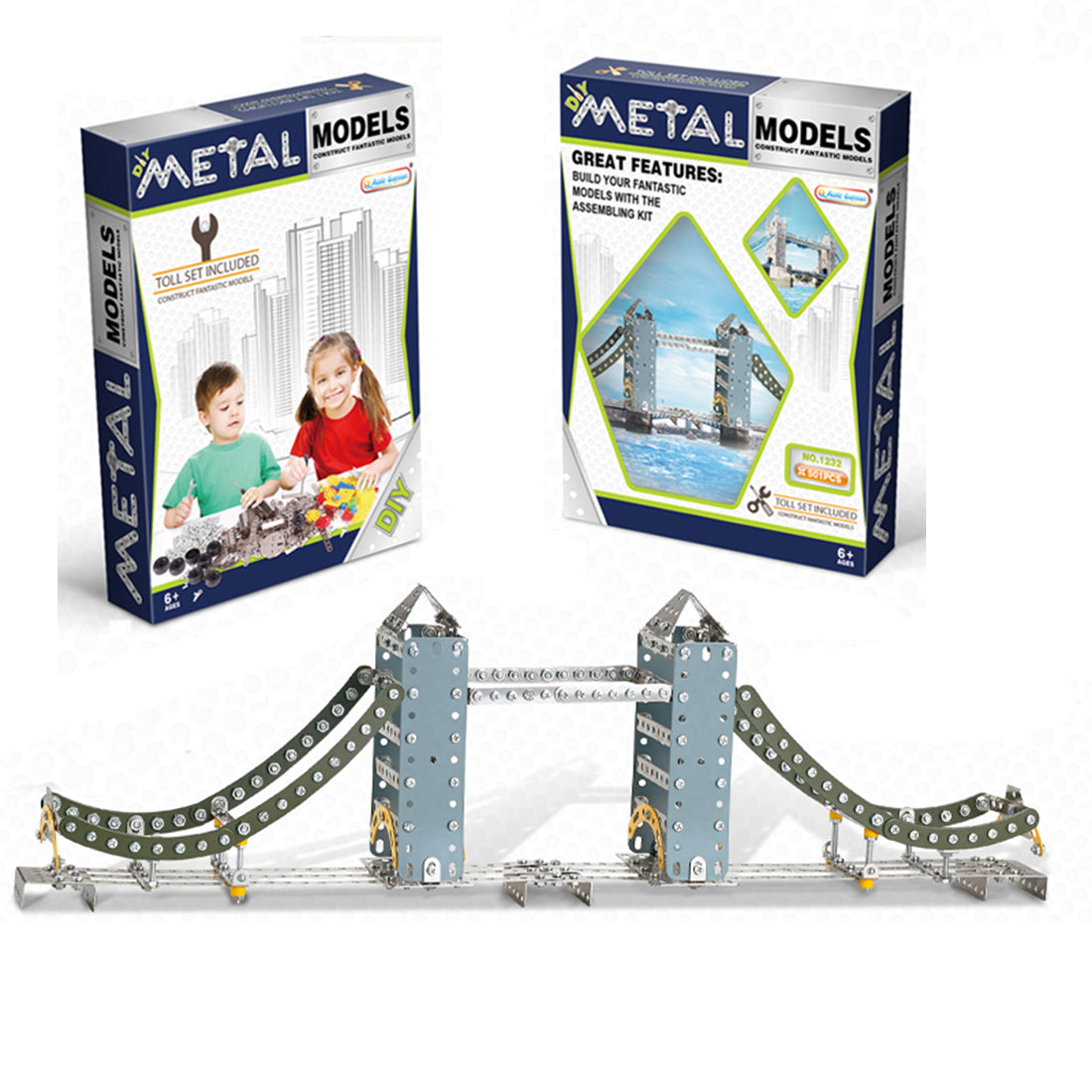 DIY Metal 3D Tower of London Bridge Model Kit Assembly