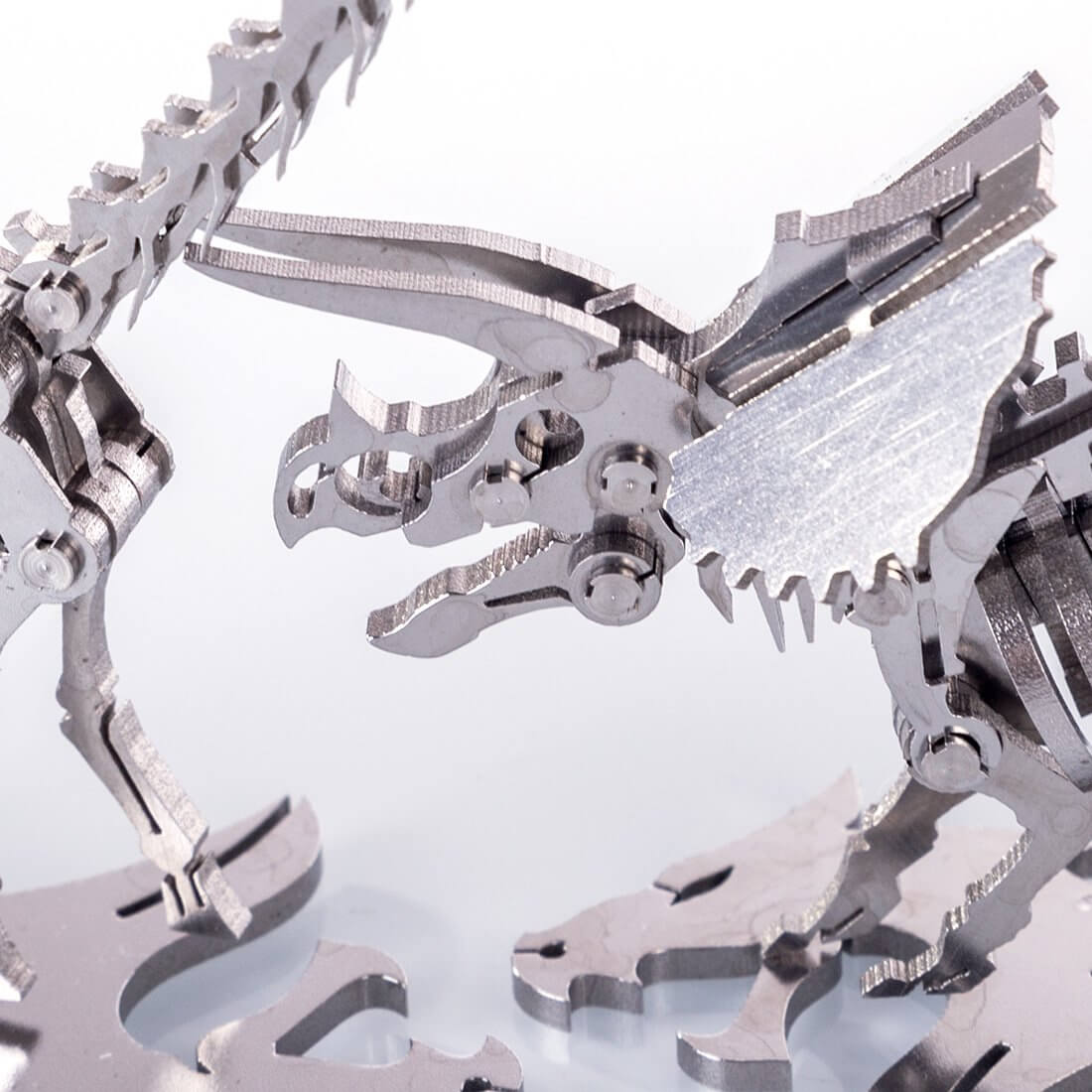 2PCS DIY Metal Assembly 3D Triceratops Brachiosaurus Dinosaurs Puzzle Jigsaw