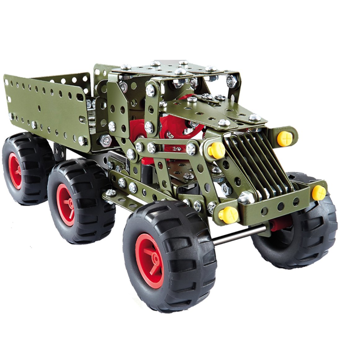 DIY Metal Green Off-road Truck 3D Puzzle Model Kit Assembly