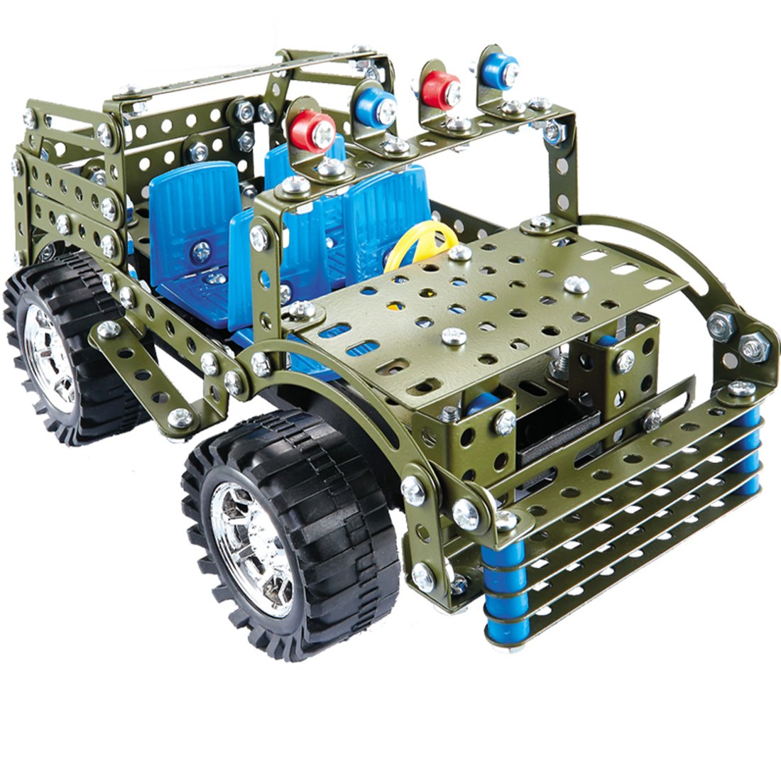 DIY Metal Green Off-road Truck 3D Puzzle Model Kit Assembly