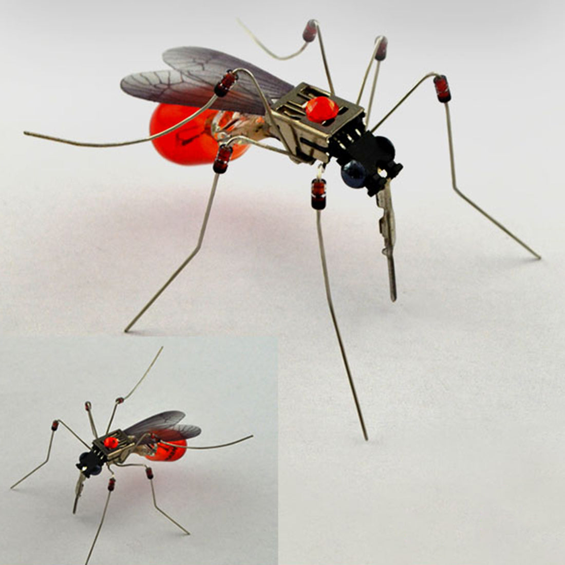 DIY Mini Sound-Controlled Electronic Mosquito Model Kits Night Light - Random Color