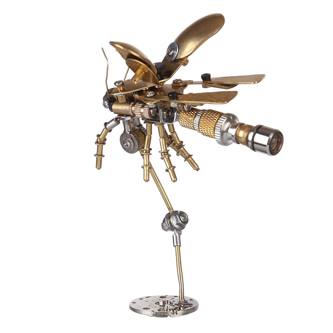 Flying Steampunk Insect Fire Fly Steampunk Bug Insect Metal Sculpture Model Assembled Crafts