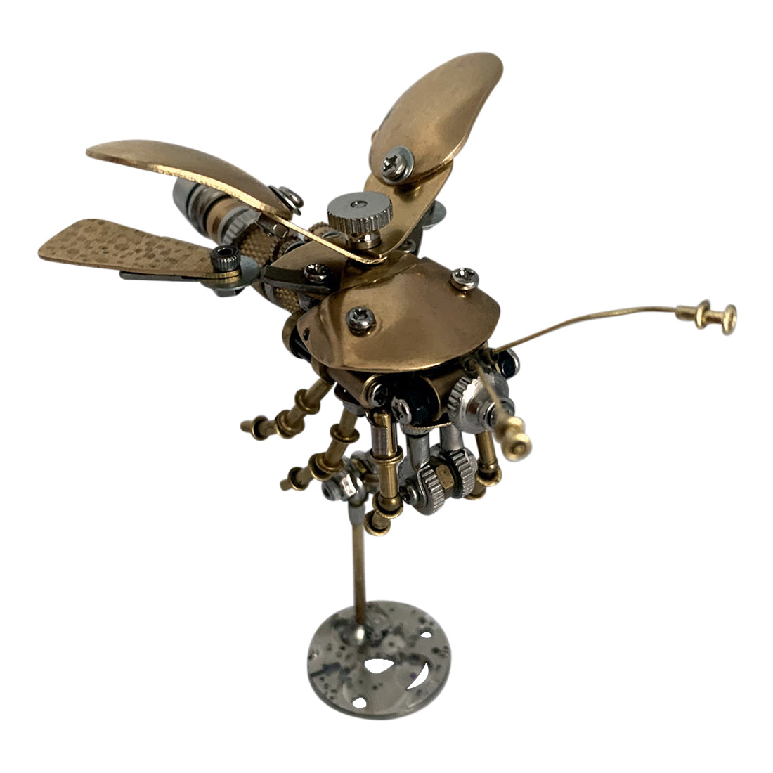 Flying Steampunk Insect Fire Fly Steampunk Bug Insect Metal Sculpture Model Assembled Crafts