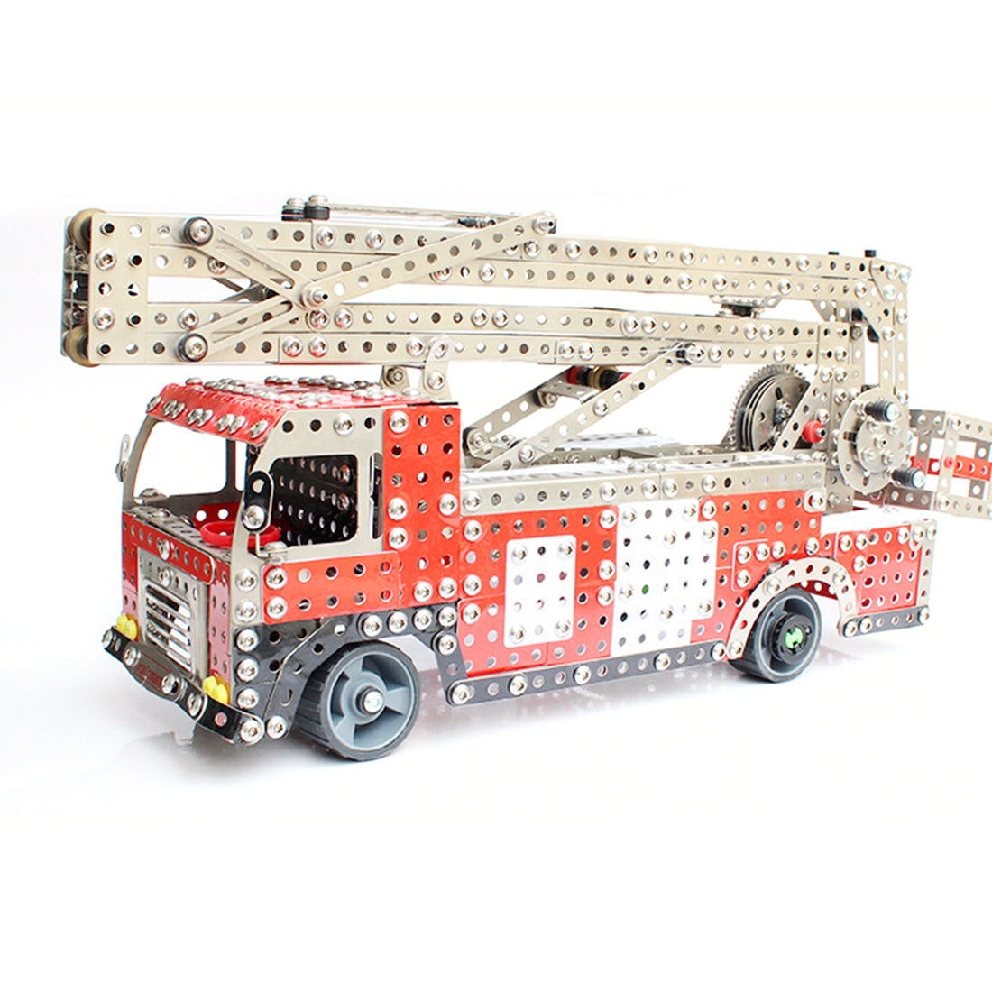 1868PCS Fire Truck Simulation Model DIY Metal Assembly Toy