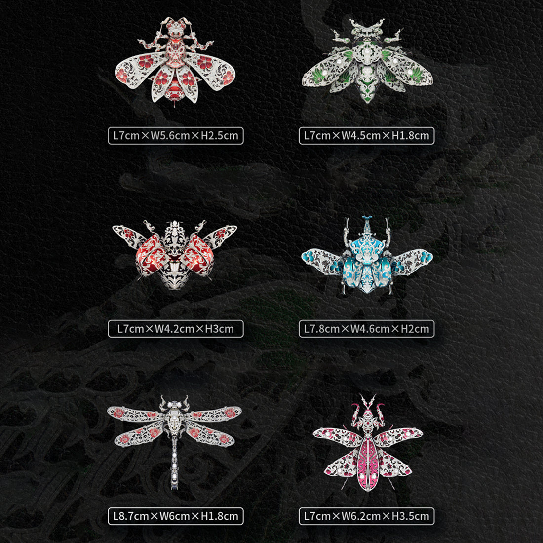 GEMSECT 3D Metal Insect Model Kits DIY Assembly Puzzle Laser Cut Jigsaw Toys