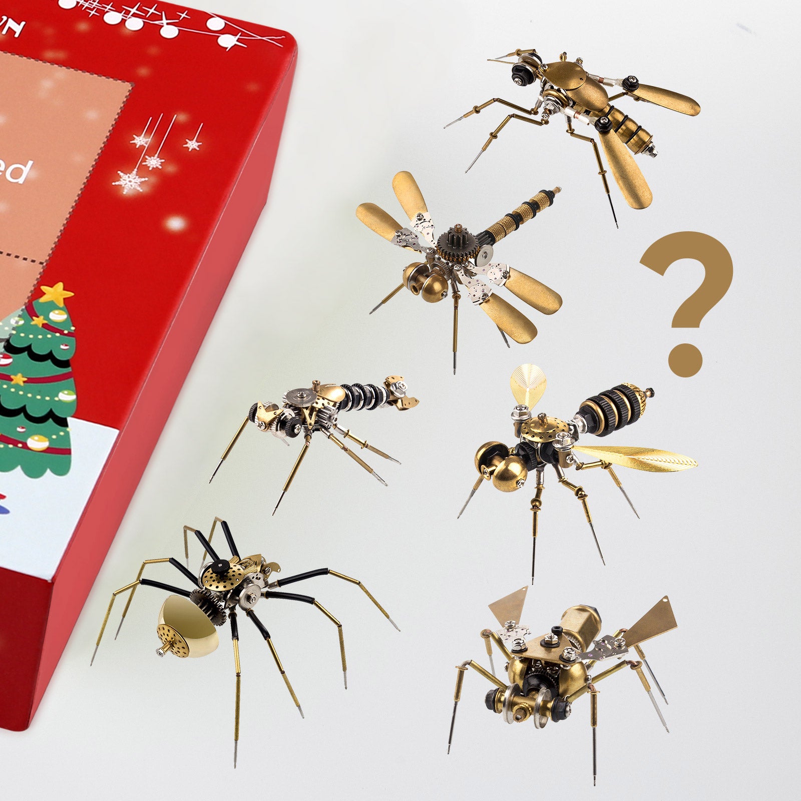 Insect Bugs Advent Calendar DIY Model Kit Blind Box 7 Days to Go Christmas