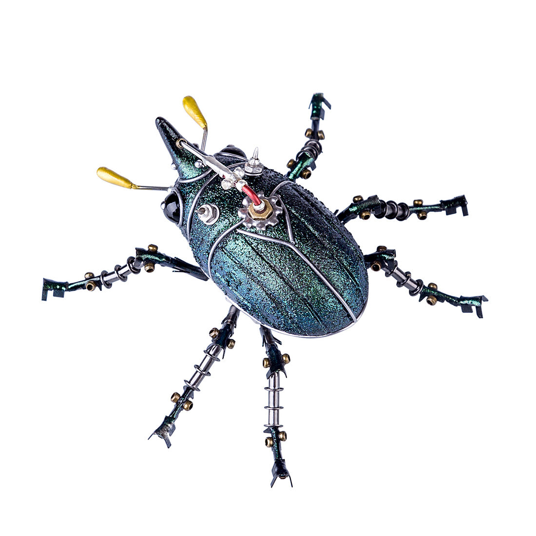 Little Green Beetle Steampunk Insect Metal Bug Model