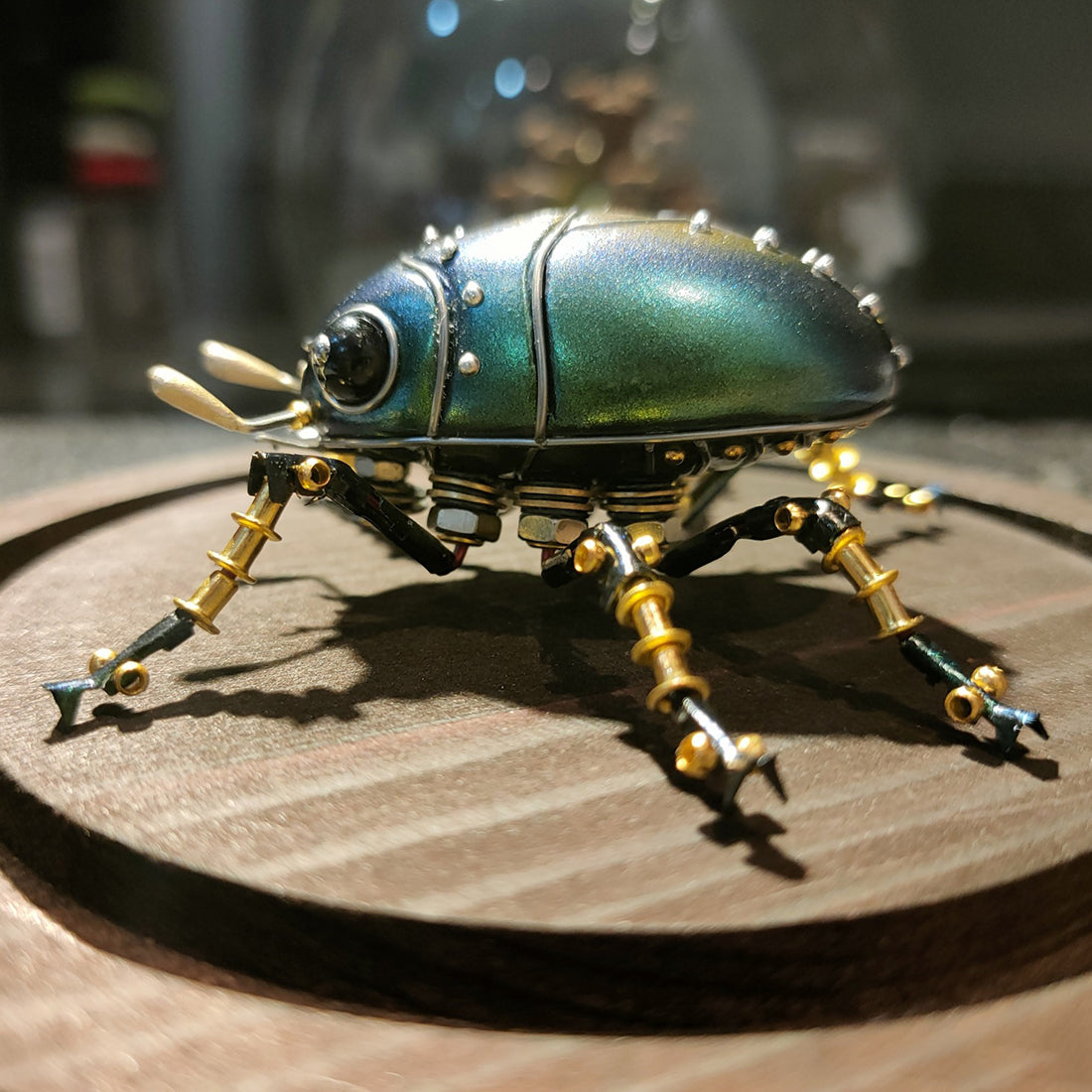 Stempunk Bug Little Green Beetle Steampunk Insect Metal Bug Model