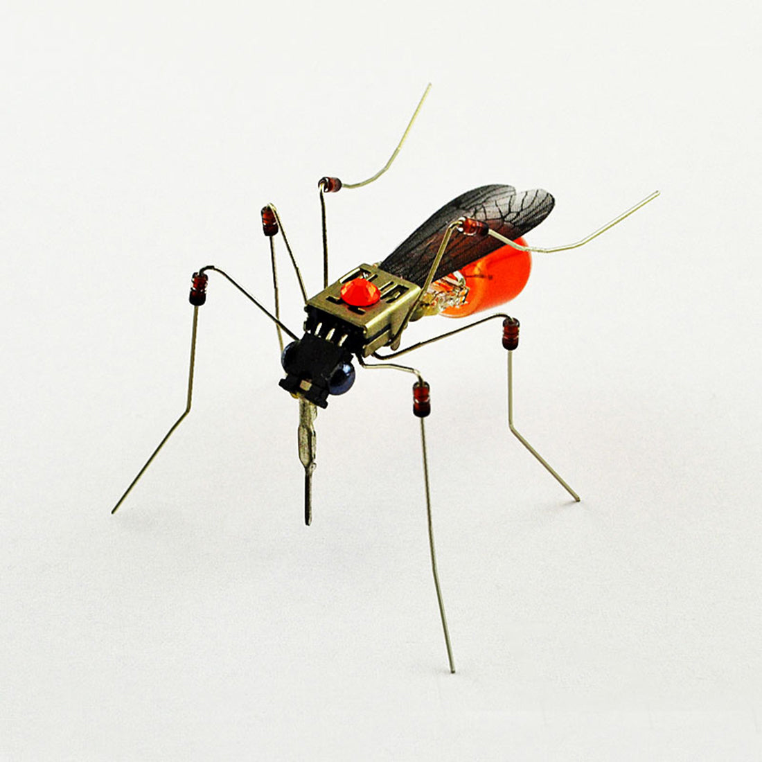 DIY Assembly Puzzle Figures Handmade Mosquito Insect Model Kit with Voice Control Base