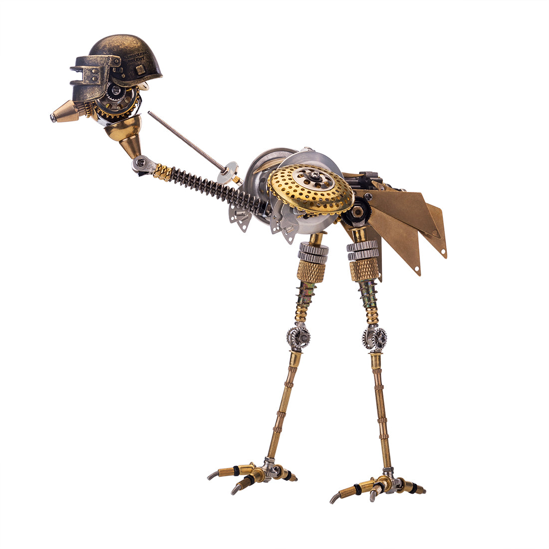 Medieval Steampunk Knight Emu Bird with Sword and Shield 250PCS 3D Metal Assembly Model Kits