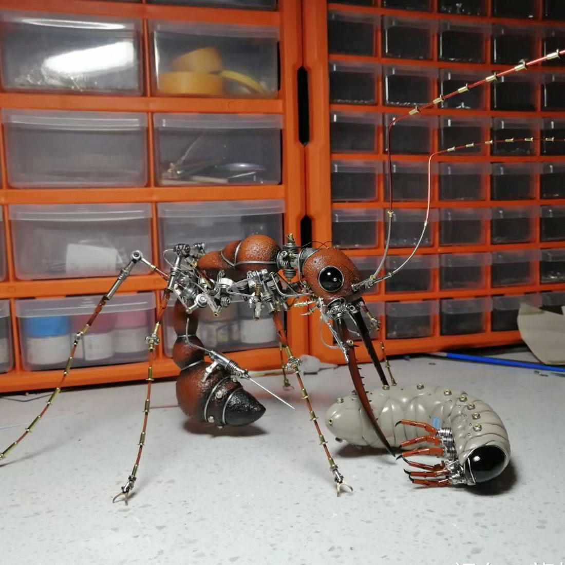 Myrmecia Pilosula Ant Metal Steampunk Insect Sculpture  Assembled Model Kits