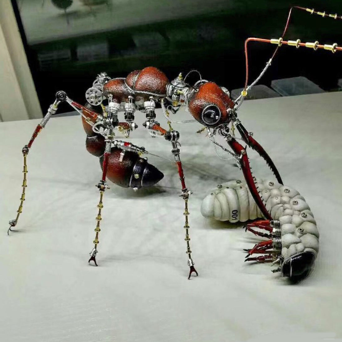 Myrmecia Pilosula Ant Metal Steampunk Insect Sculpture  Assembled Model Kits