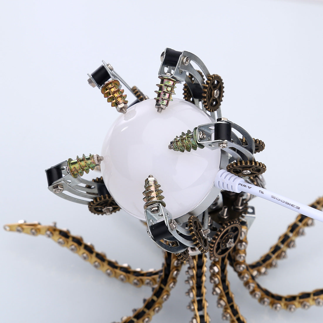 Octopus Lamp Metal Model Kits Steampunk Art DIY Deep Sea Mysterious Hu