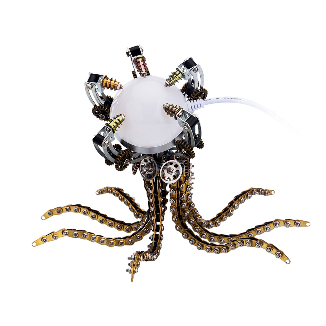 Octopus Lamp Metal Model Kits Steampunk Art DIY Deep Sea Mysterious Hu