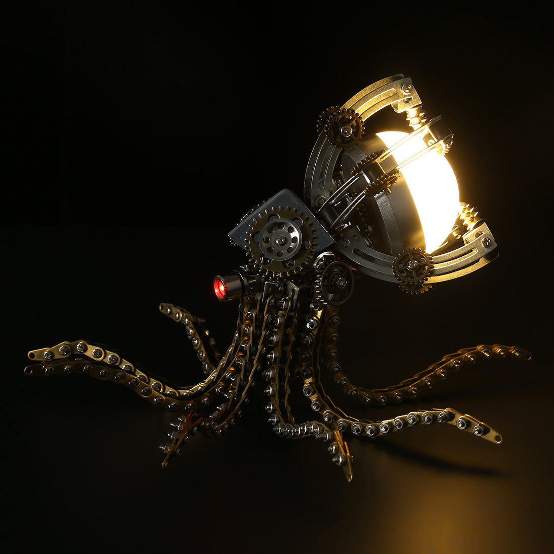 Octopus Lamp Metal Model Kits Steampunk Art DIY Deep Sea Mysterious Hu