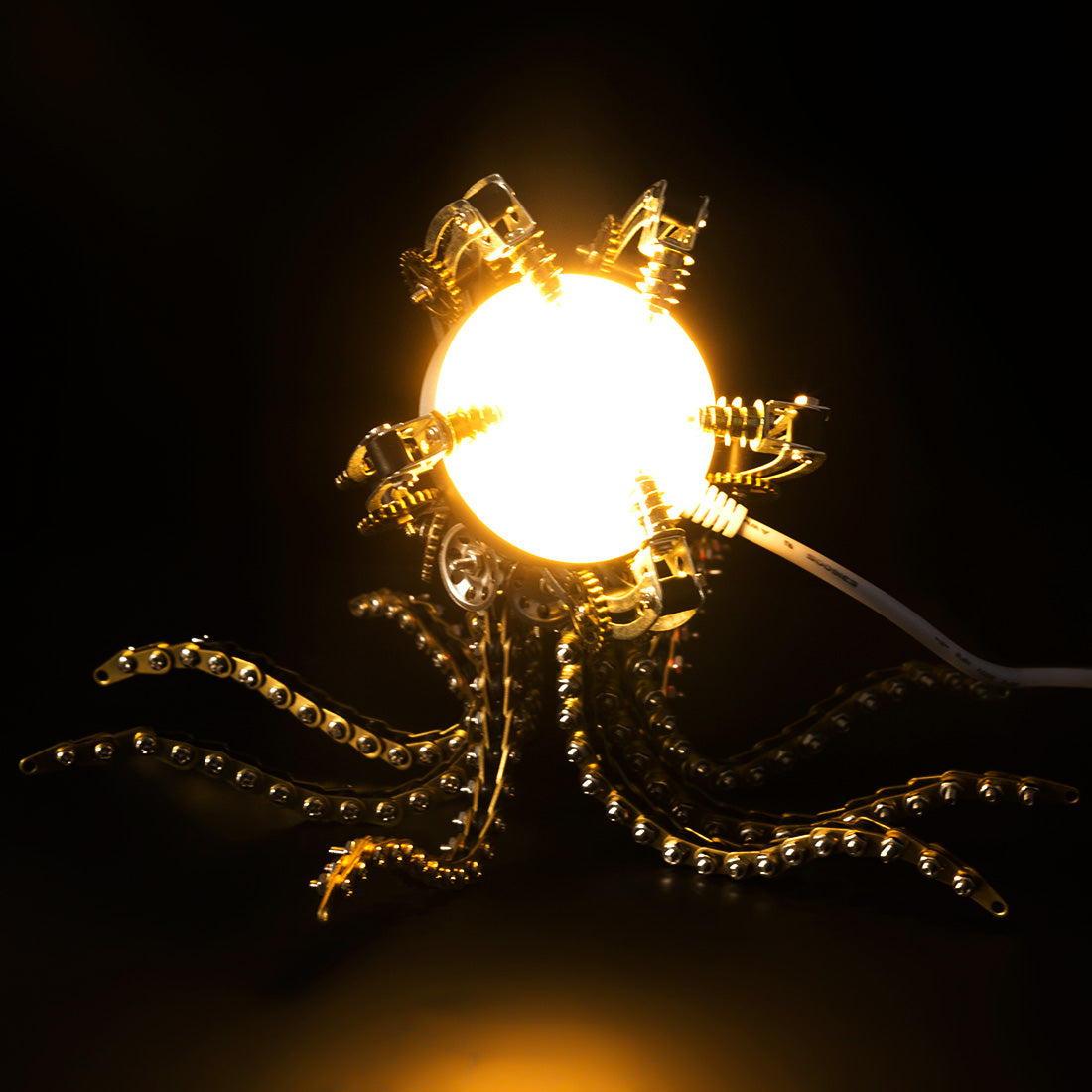 Moyustore Octopus Lamp Metal Model Kits Steampunk Art DIY Deep Sea Mysterious Hunters