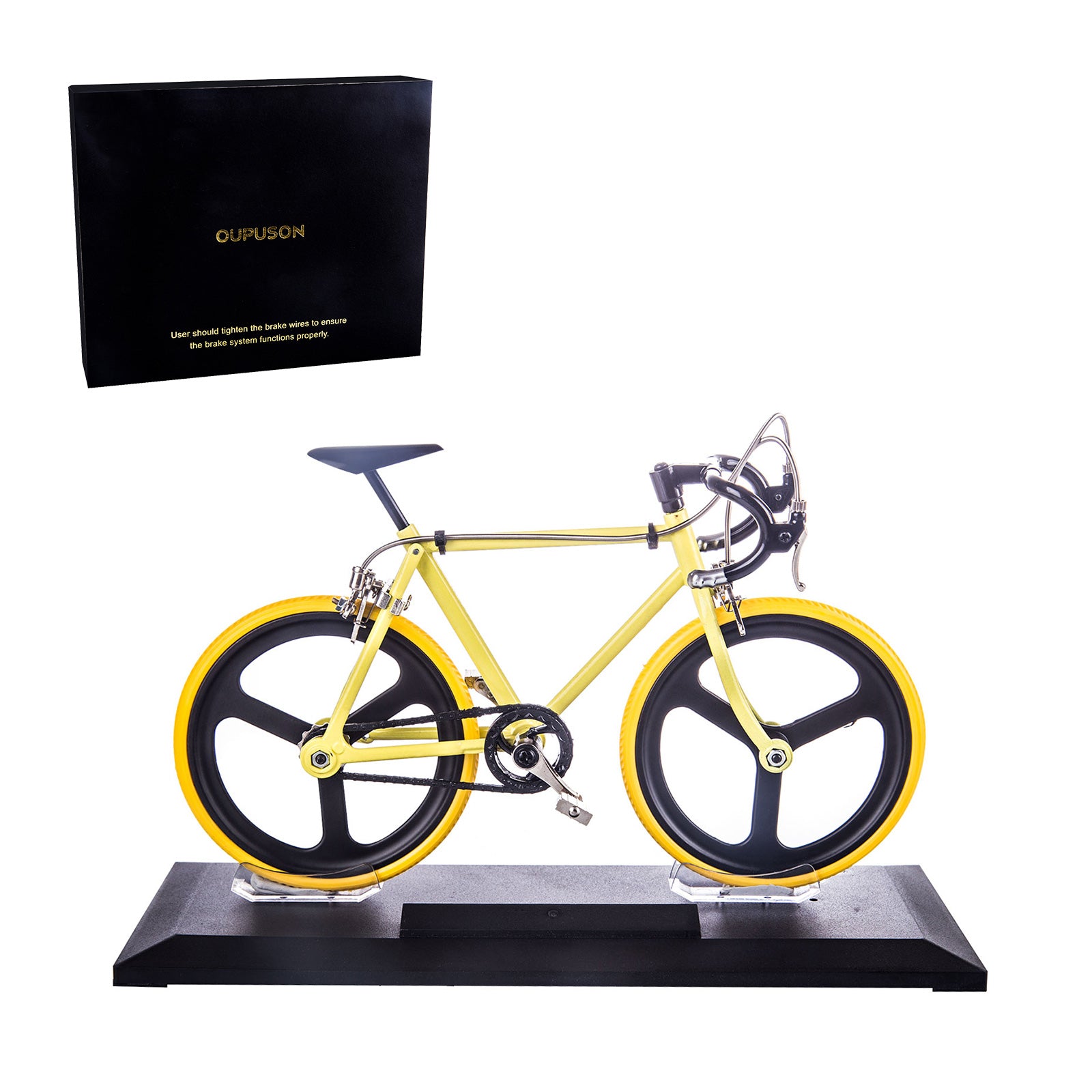Road Bike Model Metal Assembly Bicycle Kit 1/8 Simulation Bike Toy 90Pcs