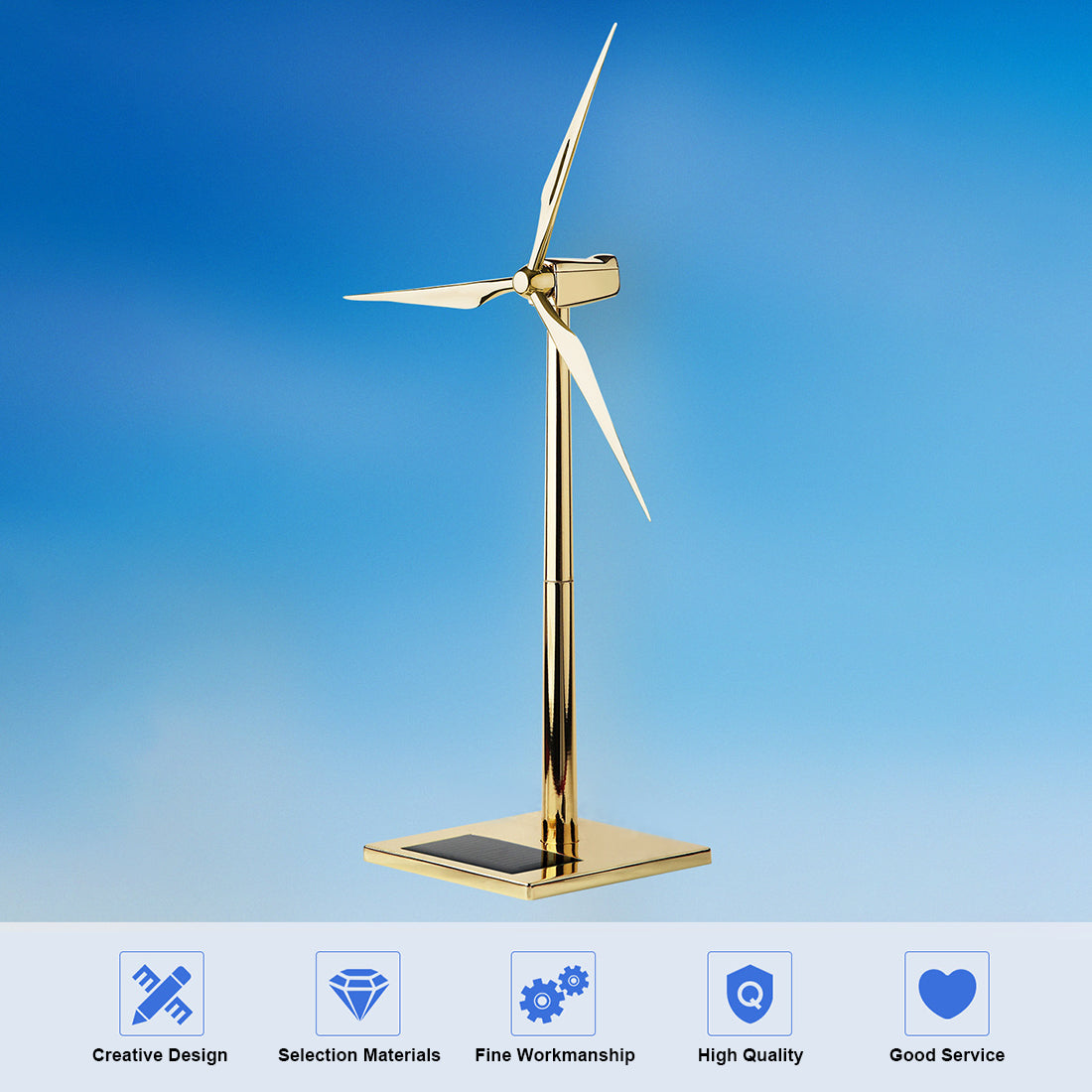 Solar Powered Wind Turbine Desk Model