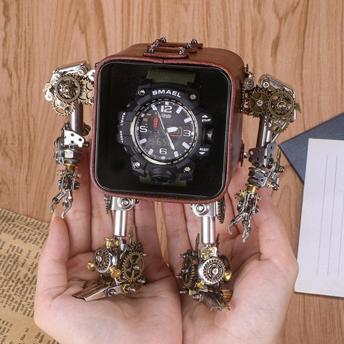 Steampunk Assembly Chronos Robotic Watch Stand Timepiece Display 540Pc