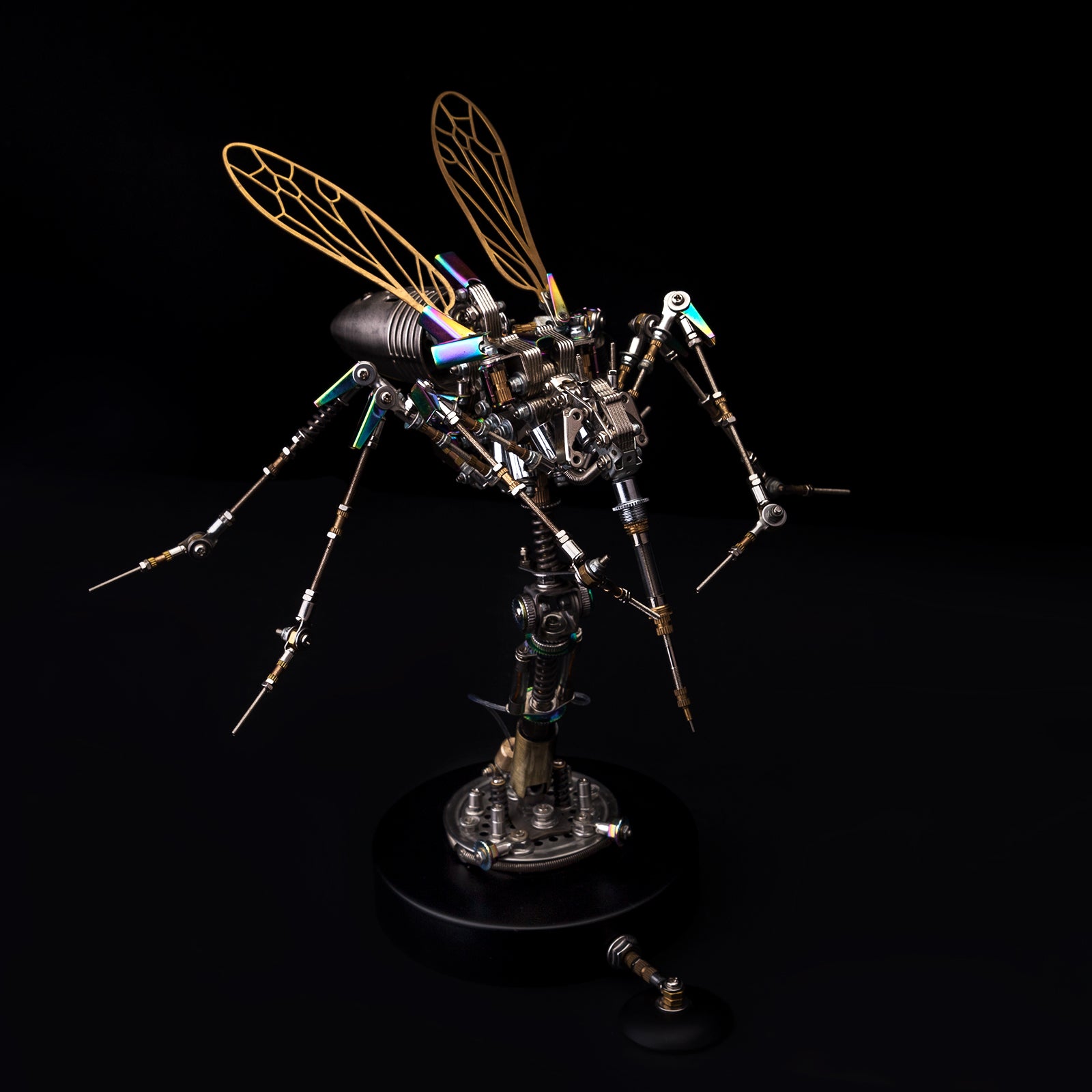 Steampunk Big Mosquito Insect Model Kit Metal Art Insect Statue-Blood007