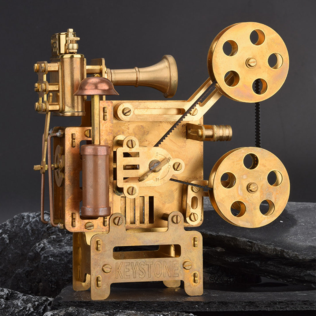 Steampunk Brass Kerosene Vintage Lighter Movie Projector Style