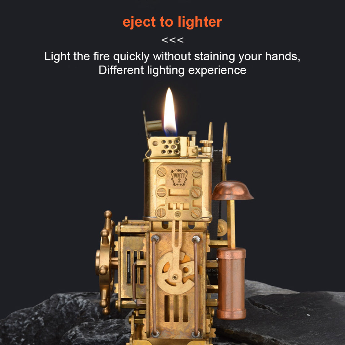 Steampunk Brass Kerosene Vintage Lighter Movie Projector Style