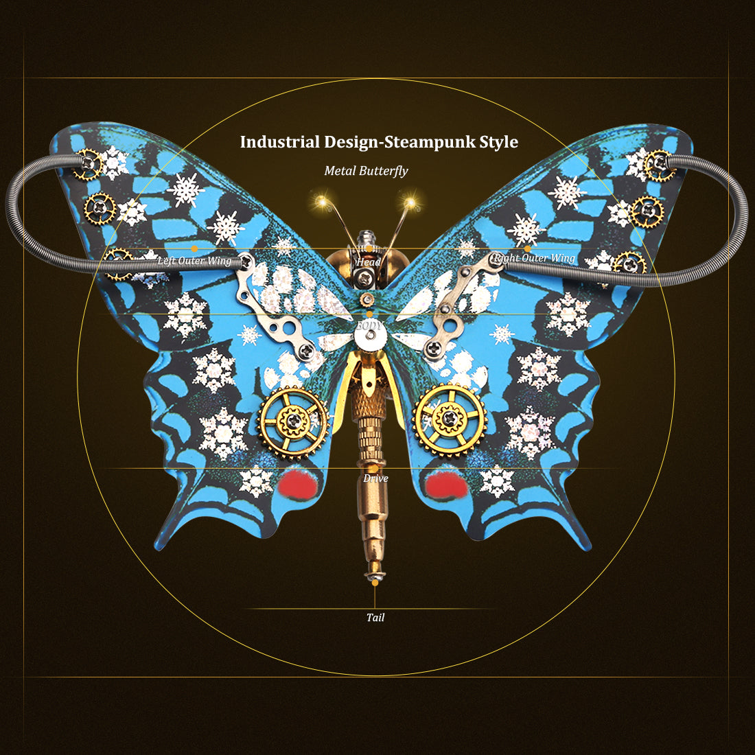 Steampunk Butterfly Kit Metal Puzzle 5PCS/ Set