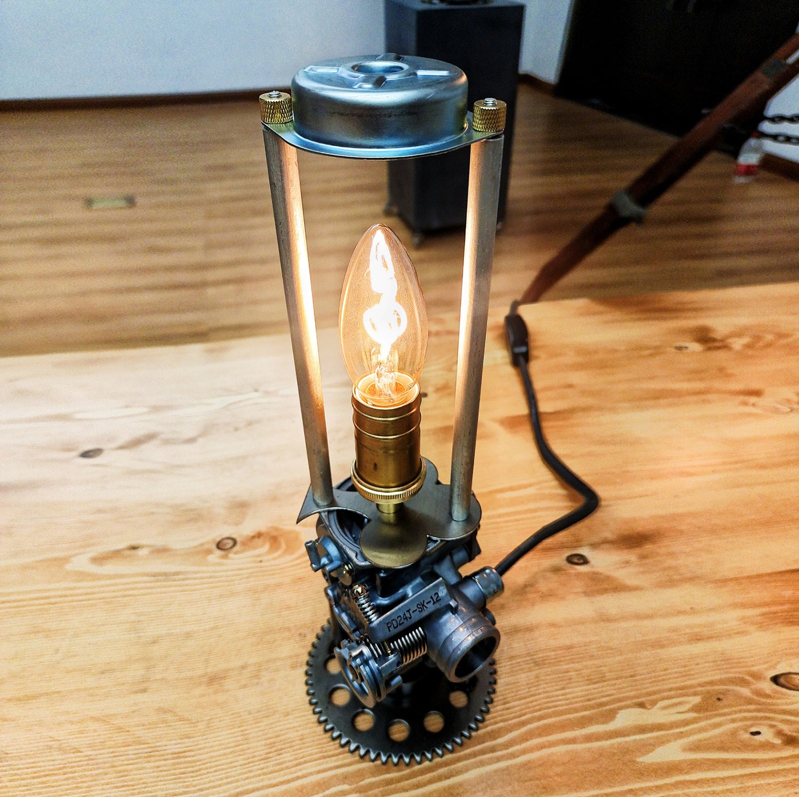 Steampunk Cool Lamp Industrial Metal Model for Home Decor