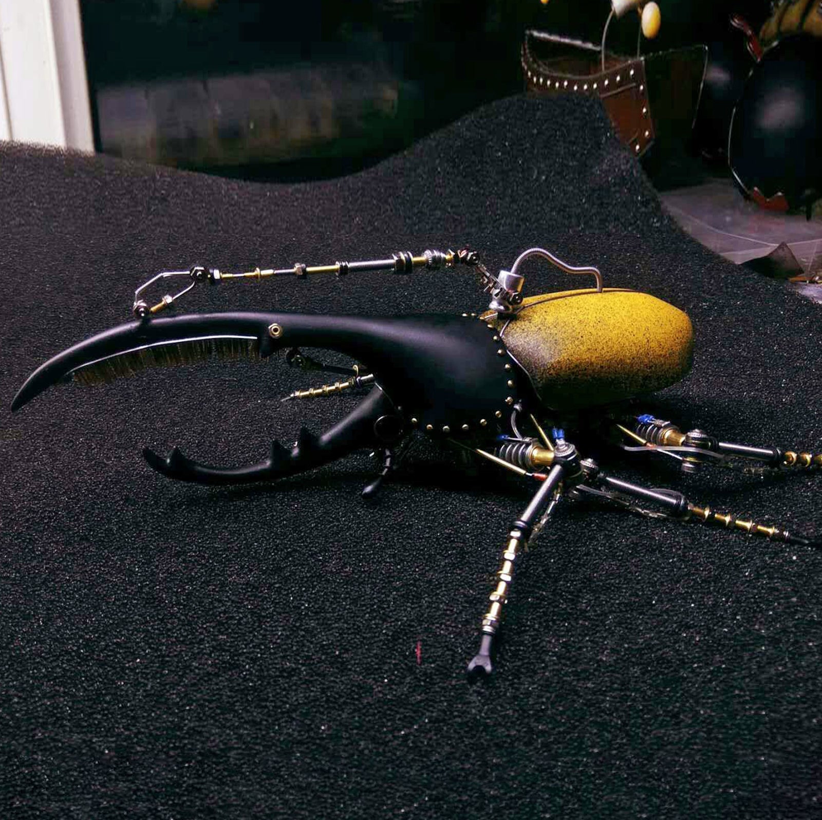 Steampunk Dynastes Bug Mechanical Model Kits Metal Sculpture Crafts
