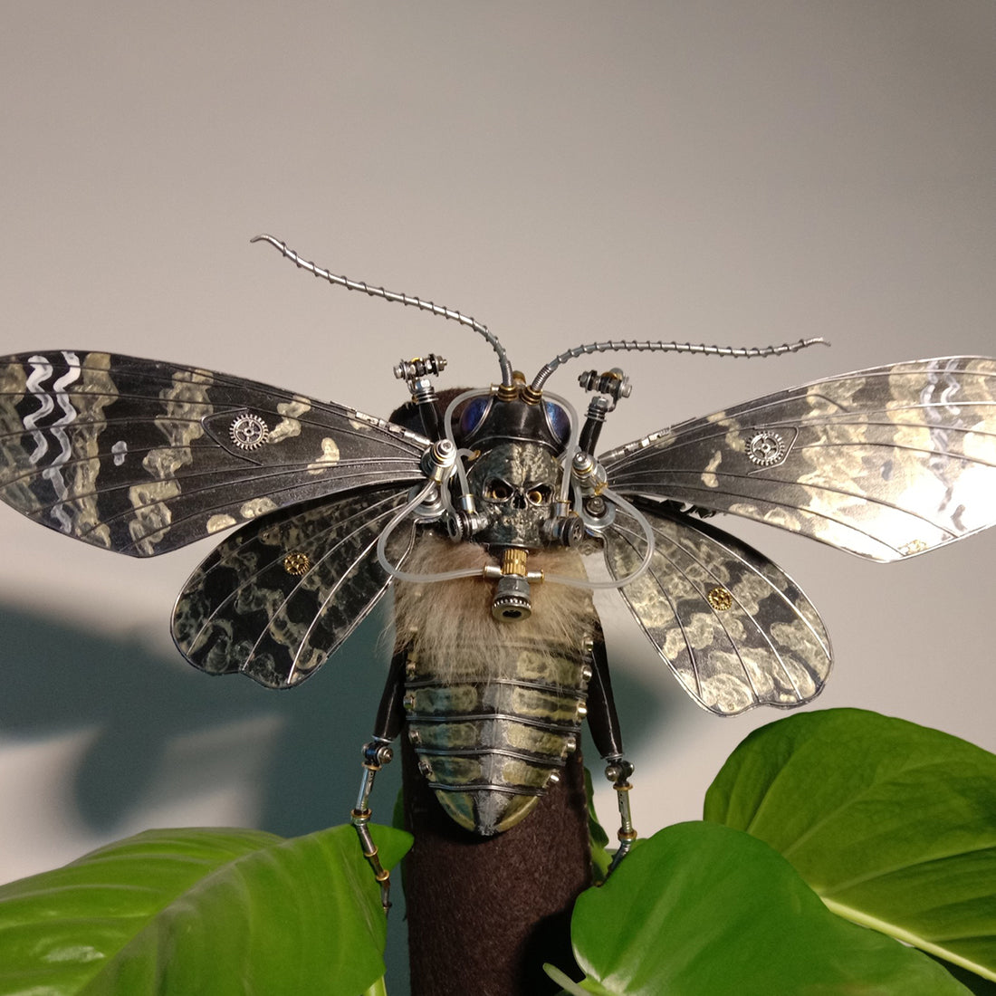 Steampunk Mechanical Metal Moth Acherontia Lachesis 3D Bug Assembled Model Kits