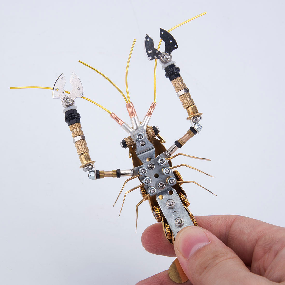 Steampunk Metal Mini Lobster DIY Assembly Model Building Kit for Children