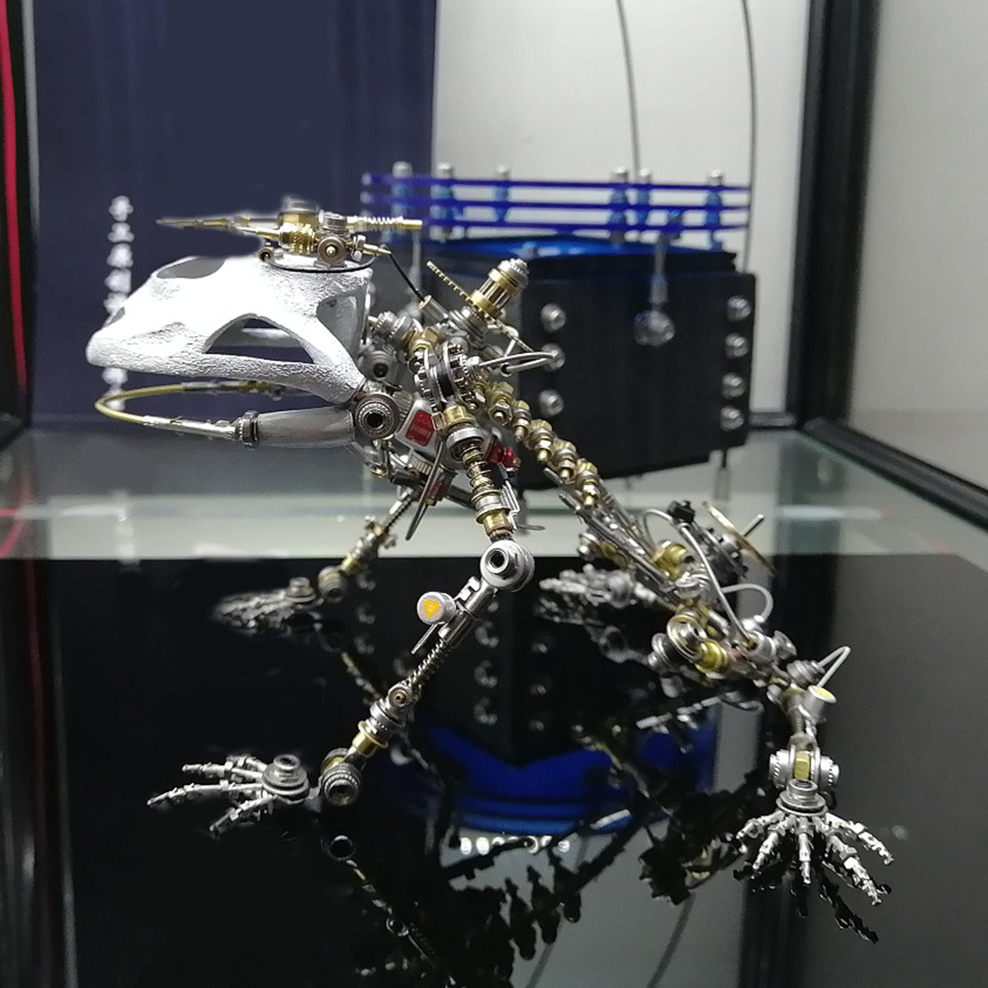 Steampunk Metal Rainforest Frog Model Kits 3D Assembled Crafts for Home Decor